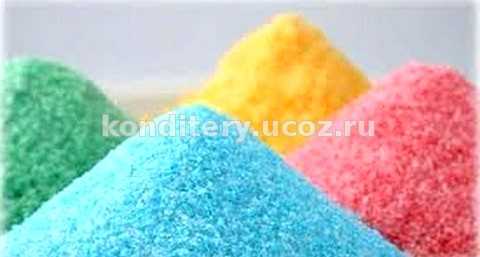 Цветной сахар кристаллический для декора выпечки
